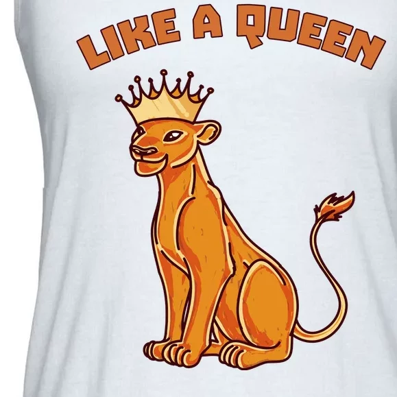 Like A Queen Queen Of The Jungle Lioness Ladies Essential Flowy Tank