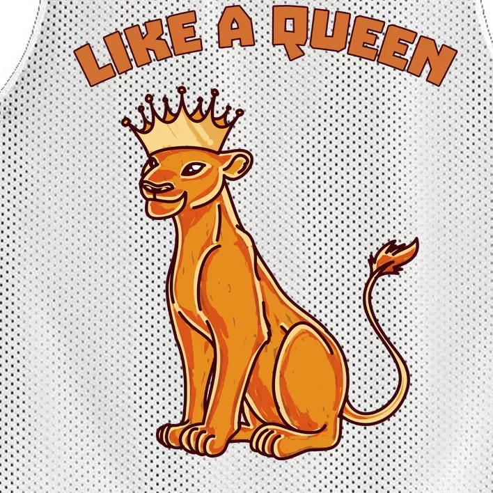 Like A Queen Queen Of The Jungle Lioness Mesh Reversible Basketball Jersey Tank