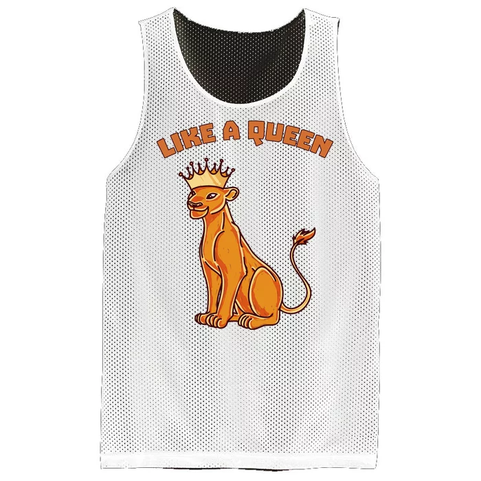 Like A Queen Queen Of The Jungle Lioness Mesh Reversible Basketball Jersey Tank