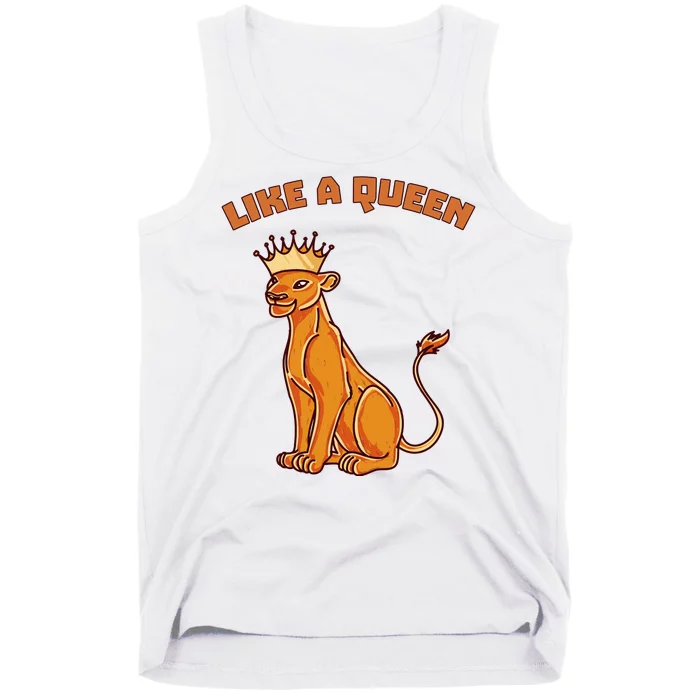 Like A Queen Queen Of The Jungle Lioness Tank Top