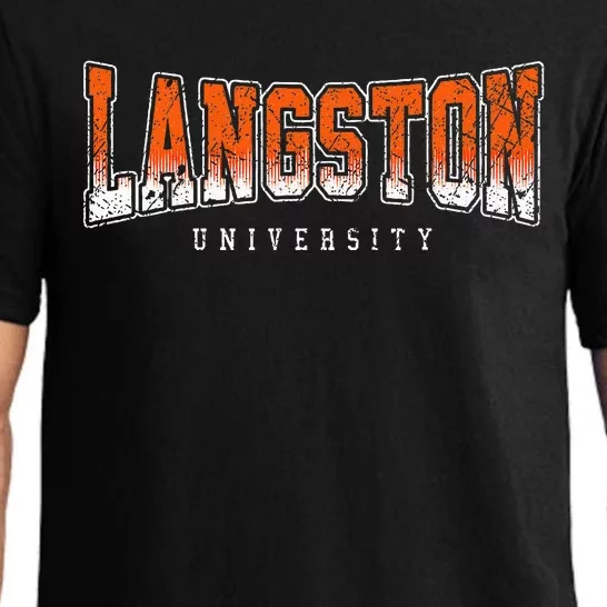 Langston Arch Retro University Athletic Sports Pajama Set