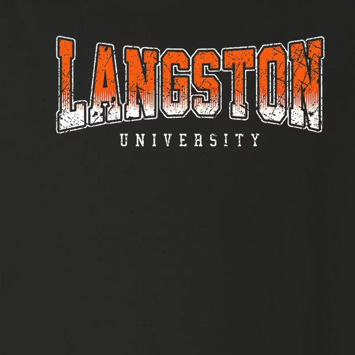 Langston Arch Retro University Athletic Sports Toddler Long Sleeve Shirt