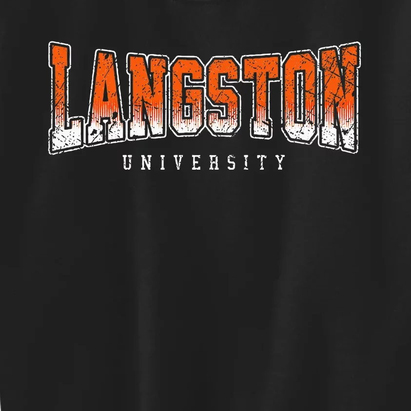 Langston Arch Retro University Athletic Sports Kids Sweatshirt