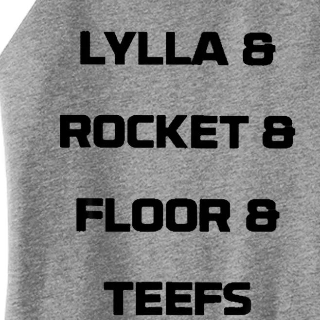 Lylla And Rocket And Floor And Teefs Women’s Perfect Tri Rocker Tank