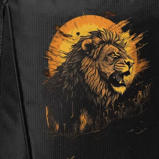 Lion Animal Retro Style Graphic Tee for Boy Girl City Backpack