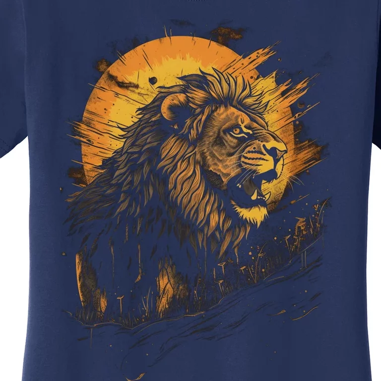 Lion Animal Retro Style Graphic Tee for Boy Girl Women's T-Shirt