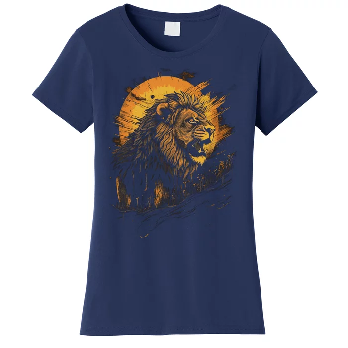 Lion Animal Retro Style Graphic Tee for Boy Girl Women's T-Shirt