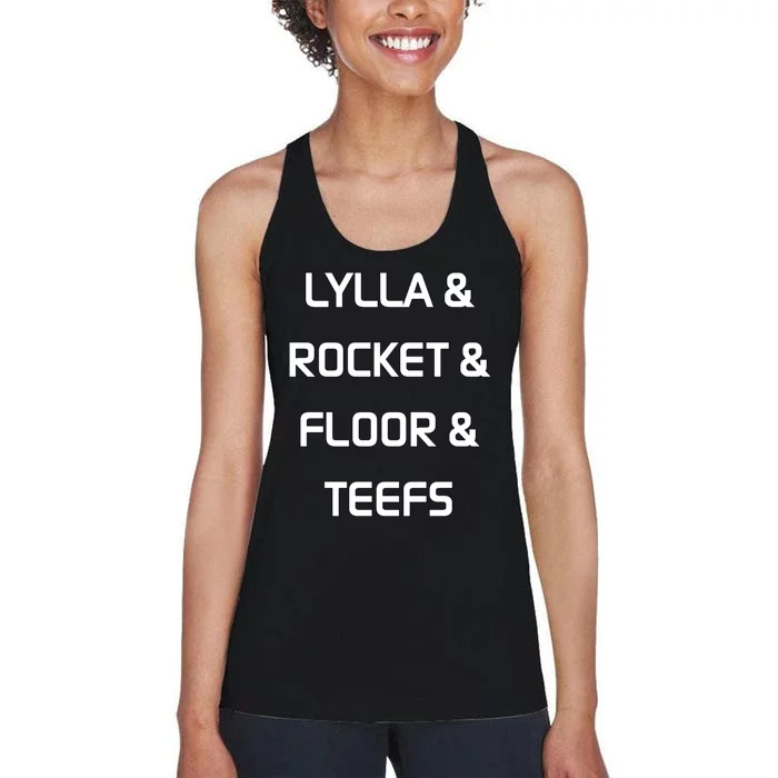 Lylla And Rocket And Floor And Teefs Trending Tees Women's Racerback Tank