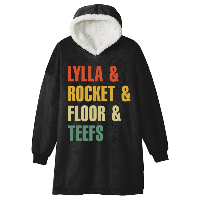 Lylla and Rocket and Floor and Teefs Vintage Hooded Wearable Blanket