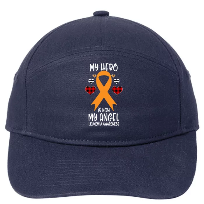 Leukemia Awareness Remembrance Hero Is Now My Angel Gift 7-Panel Snapback Hat