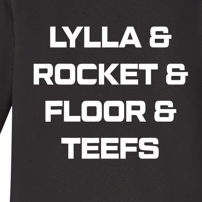 Lylla And Rocket And Floor And Teefs Guardian Of The Galaxy Baby Long Sleeve Bodysuit