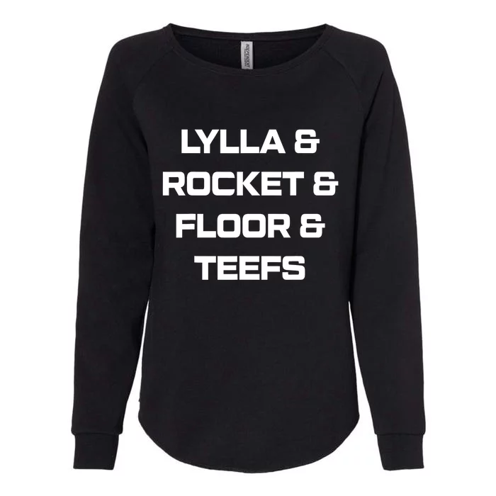 Lylla And Rocket And Floor And Teefs Guardian Of The Galaxy Womens California Wash Sweatshirt