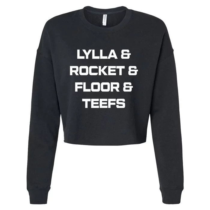 Lylla And Rocket And Floor And Teefs Guardian Of The Galaxy Cropped Pullover Crew