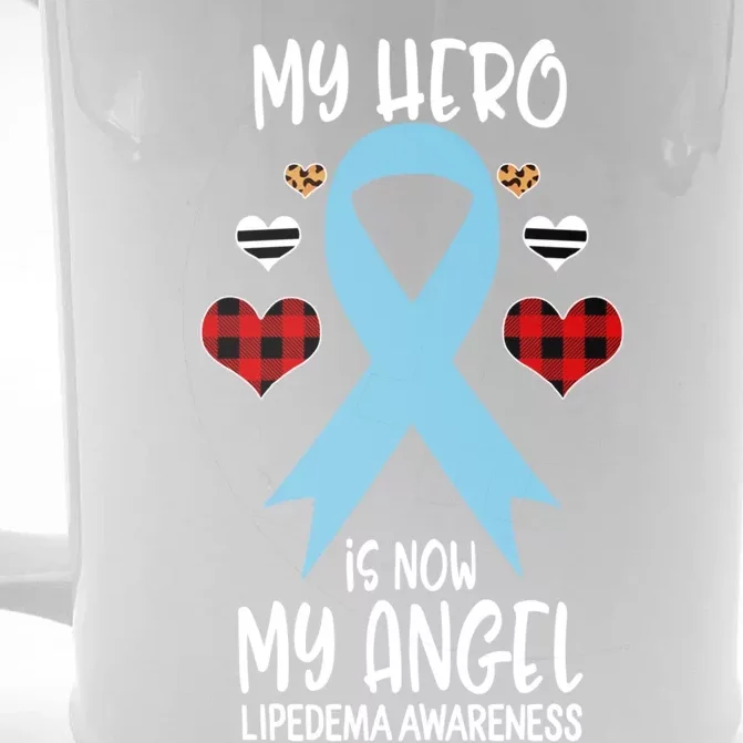 Lipedema Awareness Remembrance Hero Is Now My Angel Gift Front & Back Beer Stein