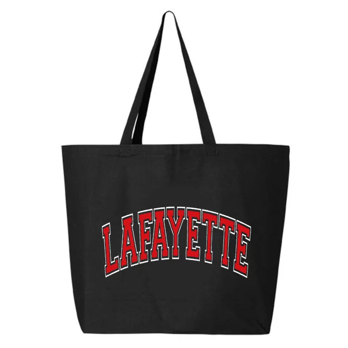 Lafayette Arched Red Text 25L Jumbo Tote