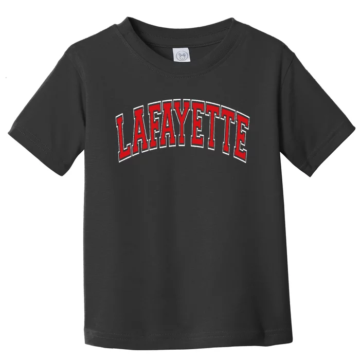 Lafayette Arched Red Text Toddler T-Shirt