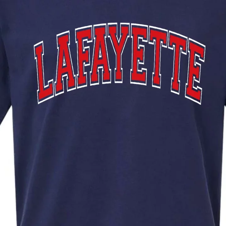 Lafayette Arched Red Text Sueded Cloud Jersey T-Shirt