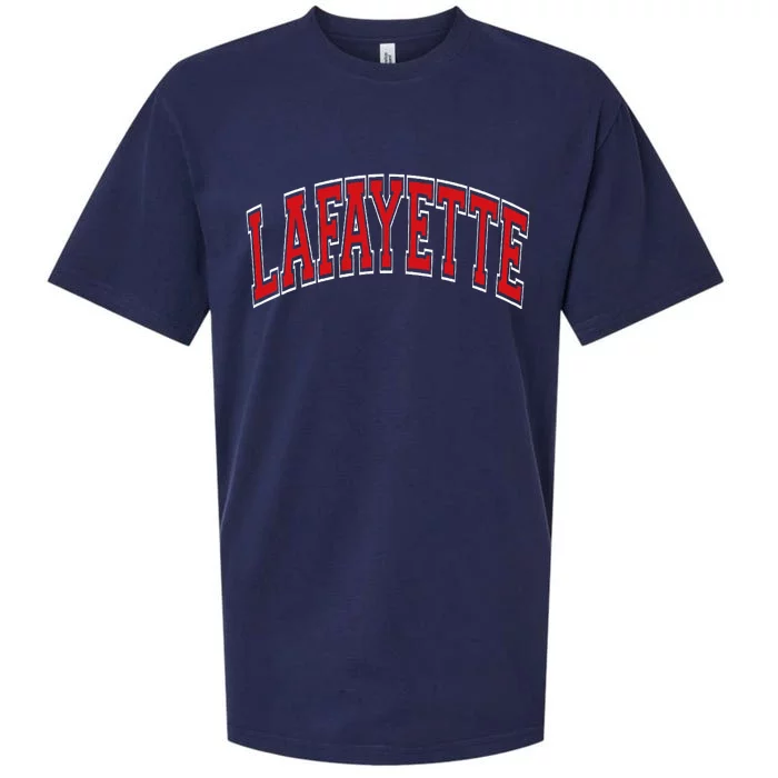 Lafayette Arched Red Text Sueded Cloud Jersey T-Shirt