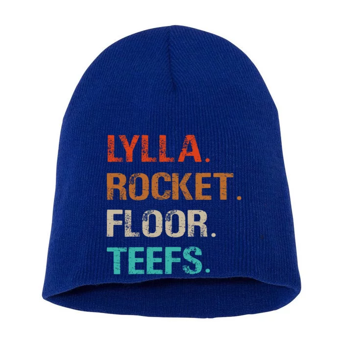 Lylla And Rocket And Floor And Teefs Funny Vintage Short Acrylic Beanie