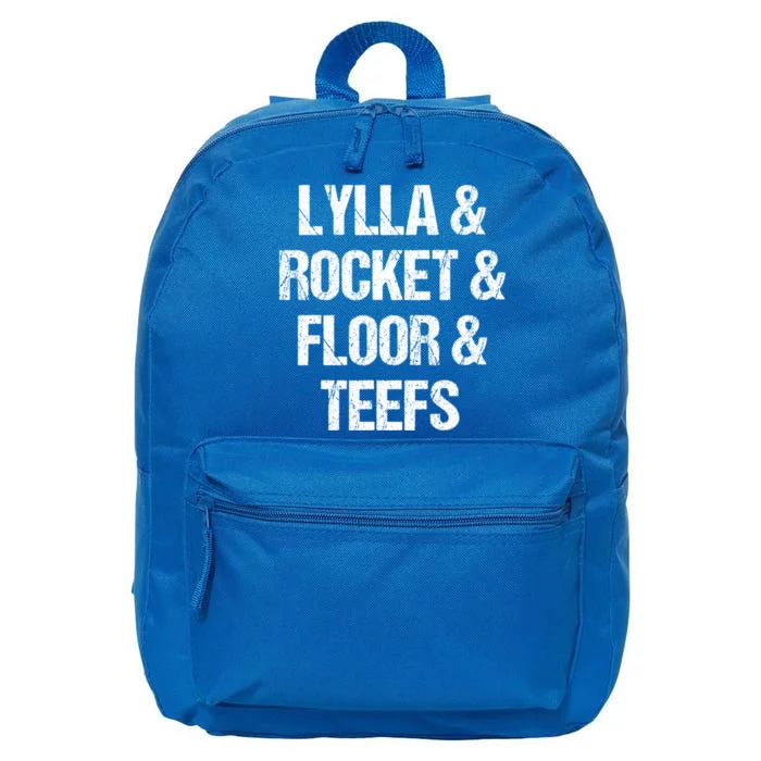 Lylla And Rocket And Floor And Teefs Funny 16 in Basic Backpack