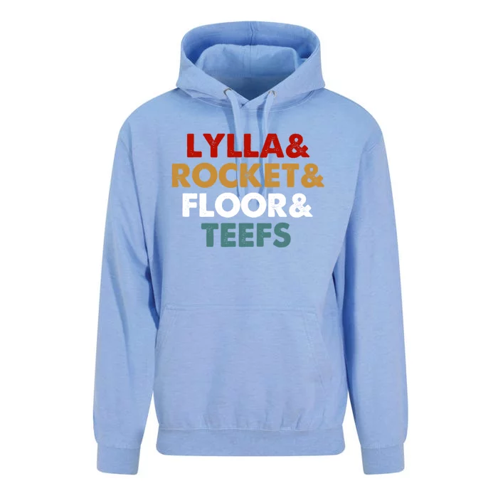 Lylla And Rocket And Floor And Teefs Funny Vintage Unisex Surf Hoodie