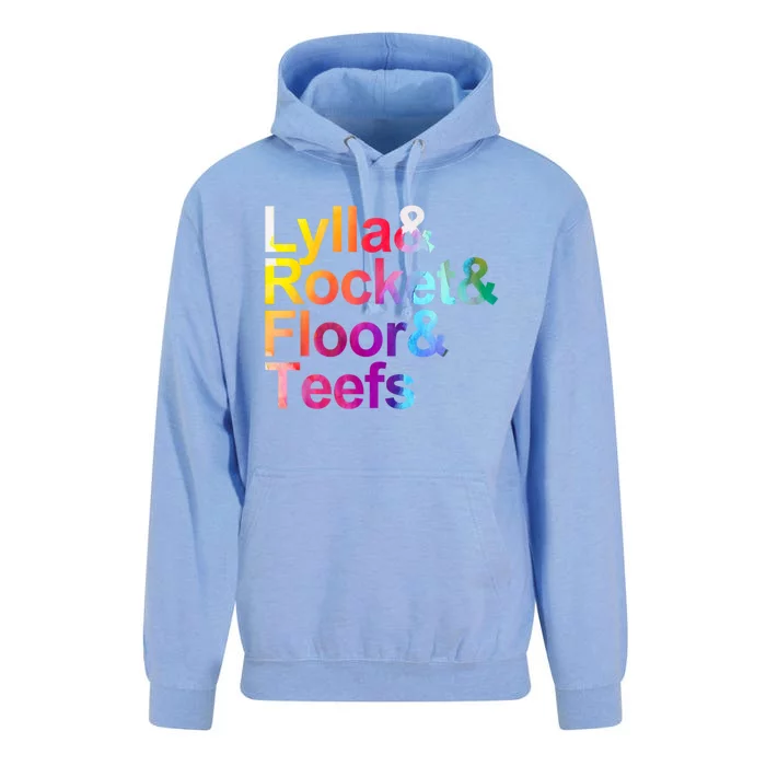 Lylla And Rocket And Floor And Teefs Funny Unisex Surf Hoodie