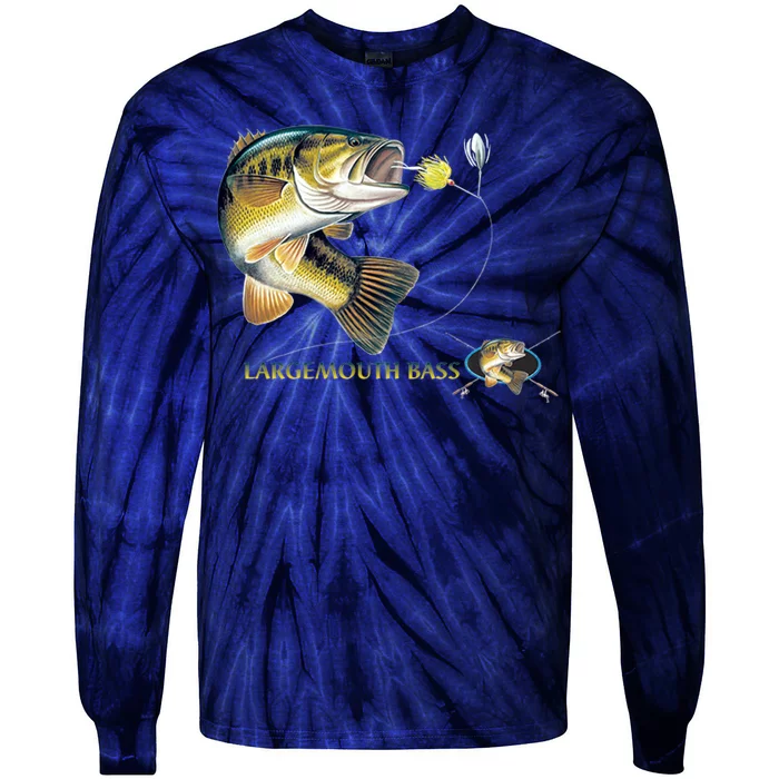 Largemouth Bass Tie-Dye Long Sleeve Shirt