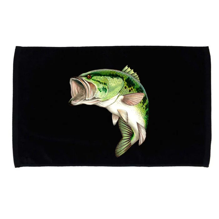 Largemouth Bass Swimming Microfiber Hand Towel