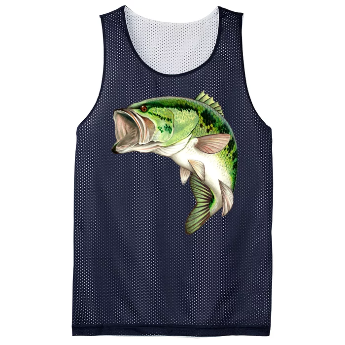 Largemouth Bass Swimming Mesh Reversible Basketball Jersey Tank