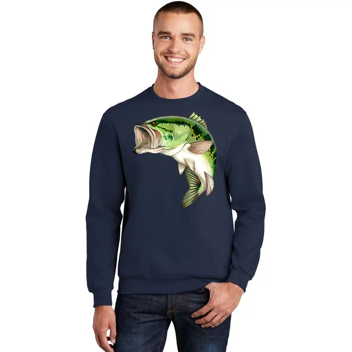 Largemouth Bass Swimming Tall Sweatshirt