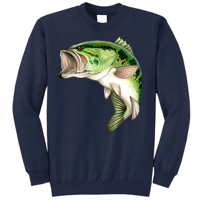 Largemouth Bass Swimming Tall Sweatshirt