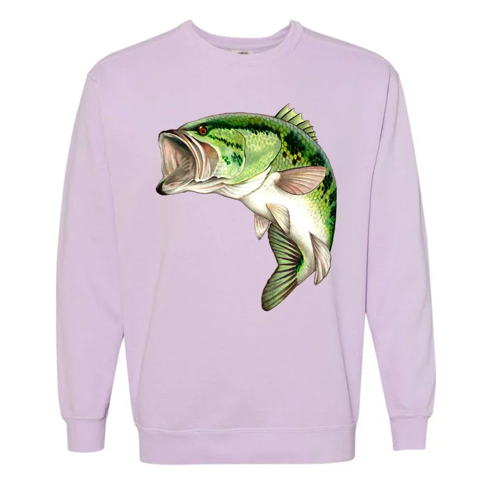 Largemouth Bass Swimming Garment-Dyed Sweatshirt