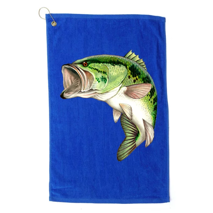 Largemouth Bass Swimming Platinum Collection Golf Towel