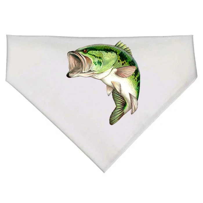 Largemouth Bass Swimming USA-Made Doggie Bandana