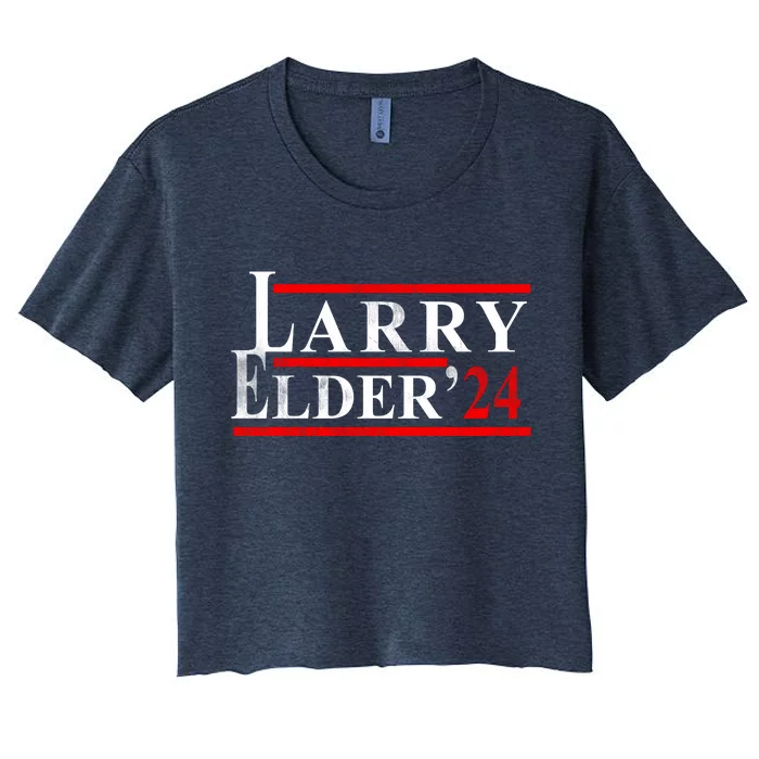 Larry Elder 2024 Vintage Campaign Election Women's Crop Top Tee