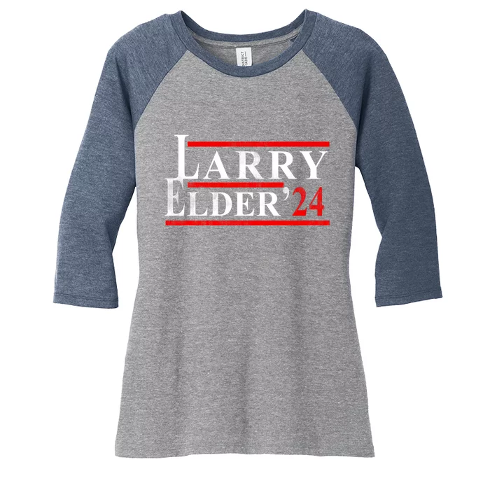 Larry Elder 2024 Vintage Campaign Election Women's Tri-Blend 3/4-Sleeve Raglan Shirt