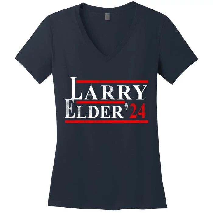 Larry Elder 2024 Vintage Campaign Election Women's V-Neck T-Shirt