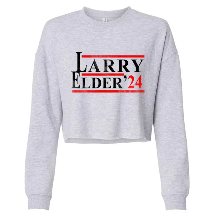 Larry Elder 2024 Vintage Campaign Election Cropped Pullover Crew