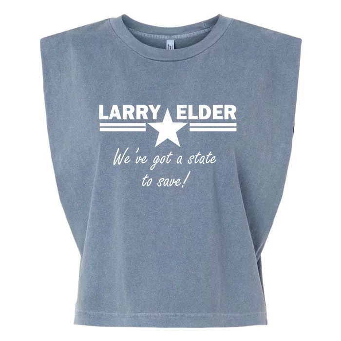 Larry Elder For California We've Got A State To Save Garment-Dyed Women's Muscle Tee