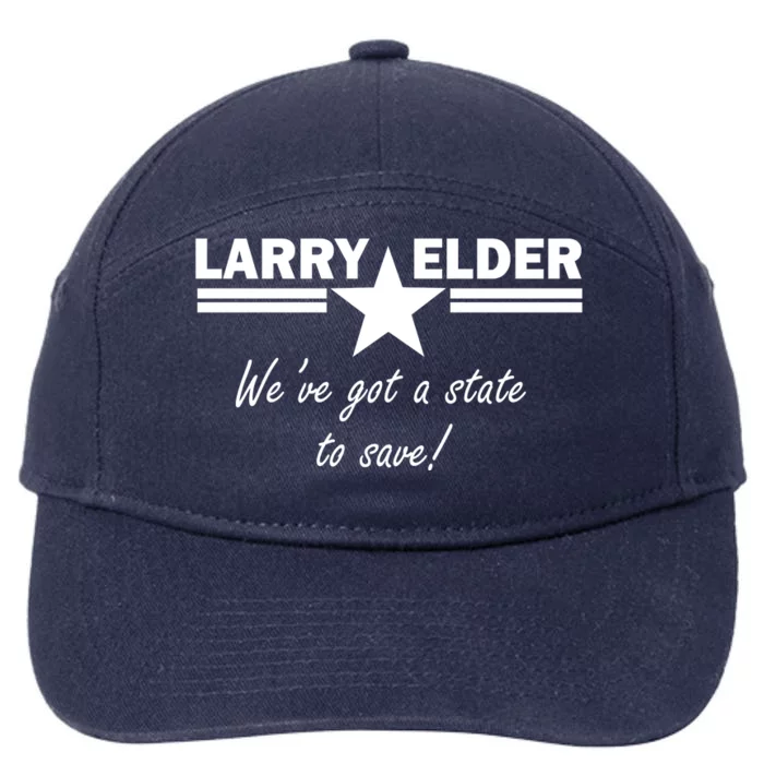 Larry Elder For California We've Got A State To Save 7-Panel Snapback Hat