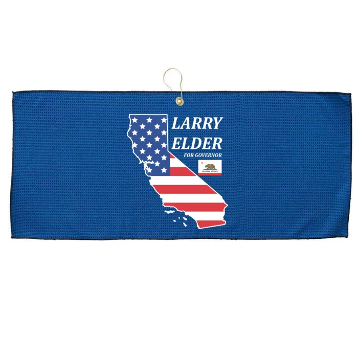 Larry Elder For Governor Large Microfiber Waffle Golf Towel