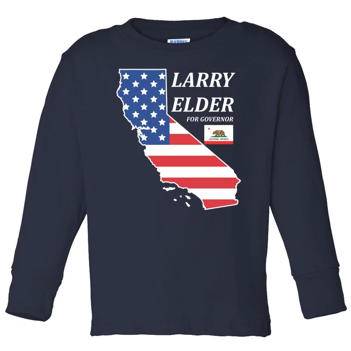 Larry Elder For Governor Toddler Long Sleeve Shirt