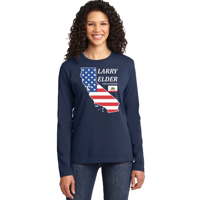 Larry Elder For Governor Ladies Long Sleeve Shirt