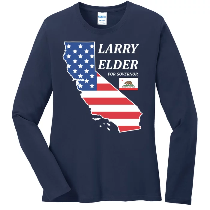 Larry Elder For Governor Ladies Long Sleeve Shirt