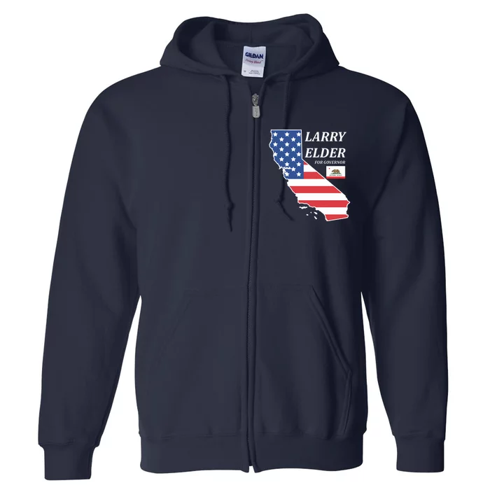 Larry Elder For Governor Full Zip Hoodie