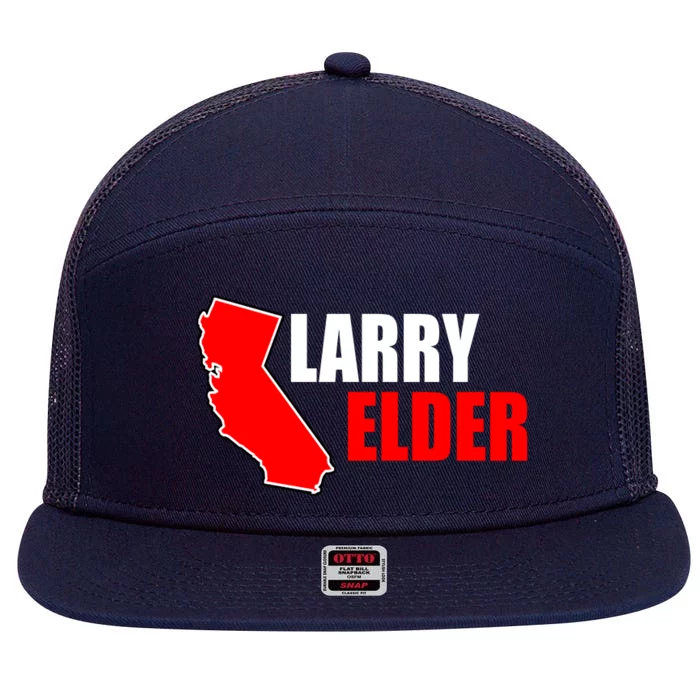 Larry Elder Republican Governor California 7 Panel Mesh Trucker Snapback Hat