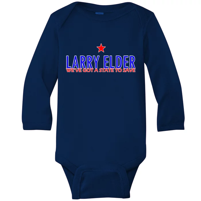 Larry Elder We've Got A State To Save Baby Long Sleeve Bodysuit