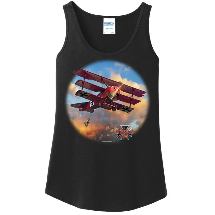 Larry Grossman - Fokker Tri-Plane Ladies Essential Tank