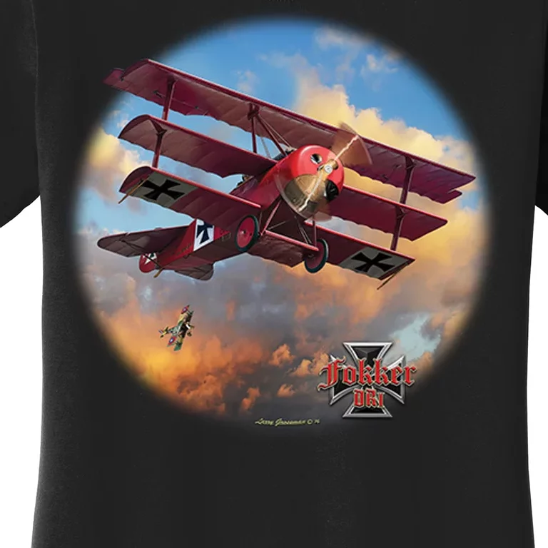 Larry Grossman - Fokker Tri-Plane Women's T-Shirt