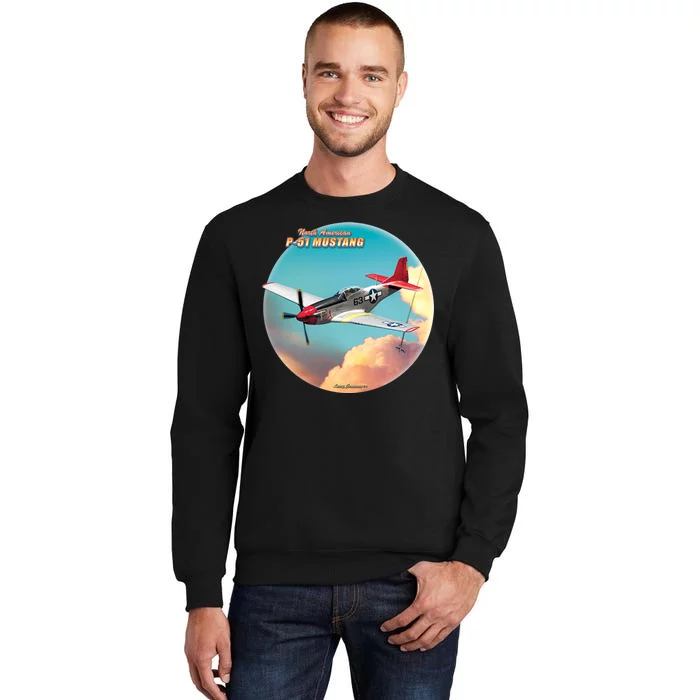 Larry Grossman - P-51 Mustang Plane Sweatshirt